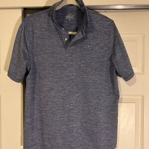 Vineyard Vines Heathered Navy Golf shirt